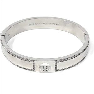 Kate Spade Silver Tone Bangle with Crystals